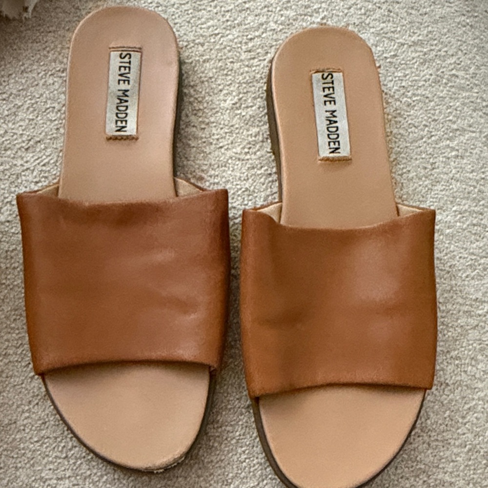 Steve Madden Women's Brown Slide Sandals